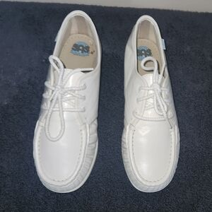 SAS Siesta Lace Up White Leather Comfortable Work Shoes Size 7